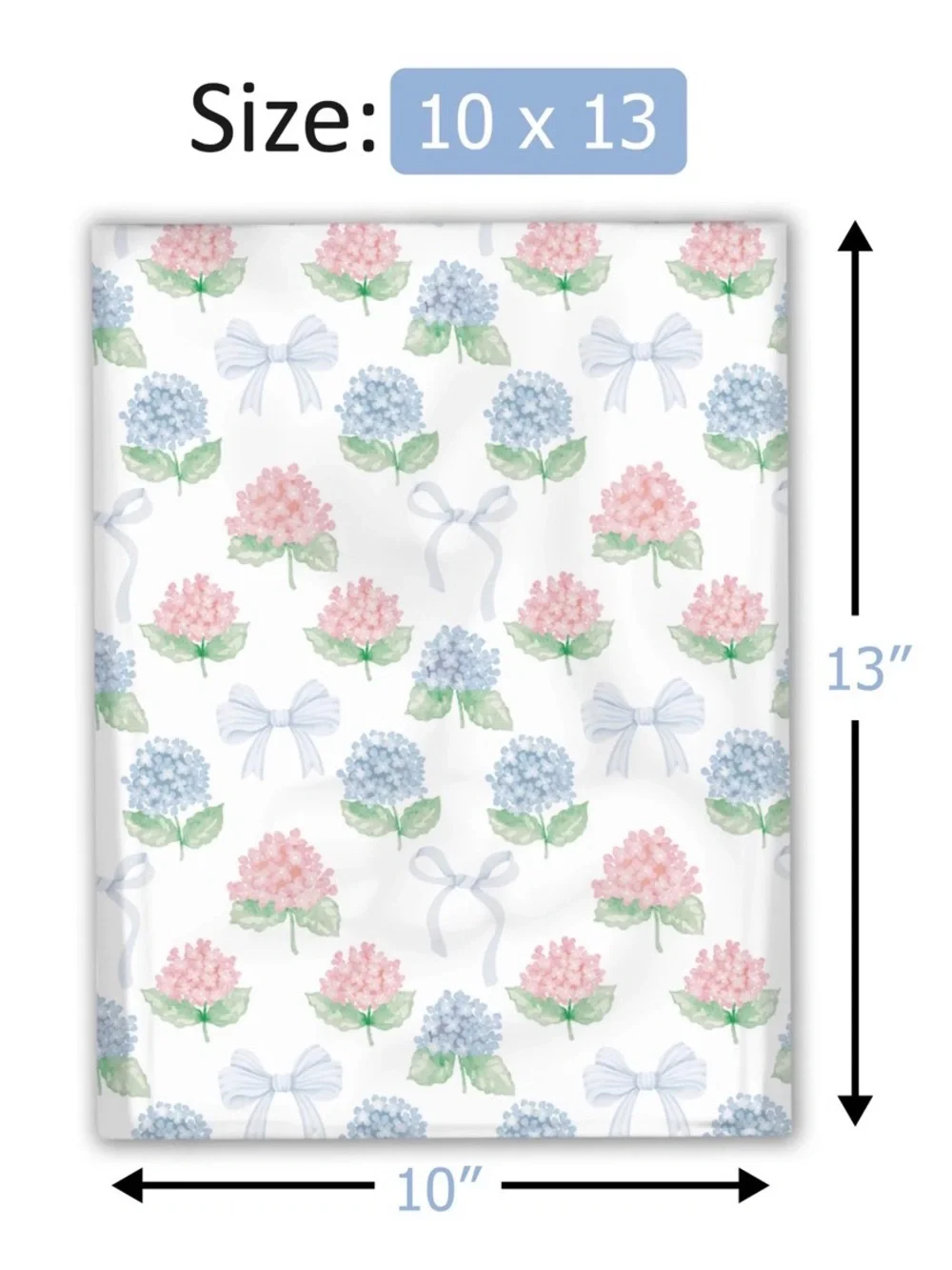 Floral Hydrangea Sealable Poly mailer Bags - 10X13 set of 25